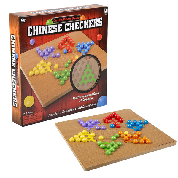 10" Wooden Chinese Checkers