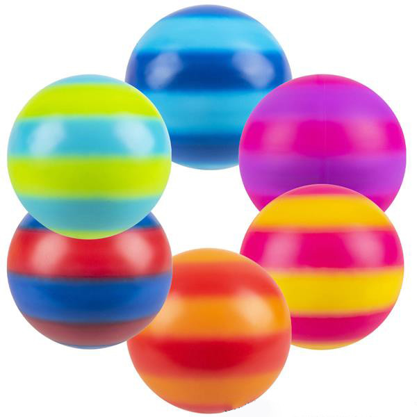 6" Stripped Vinyl Balls