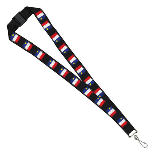 Acadian Distressed Flag Lanyard