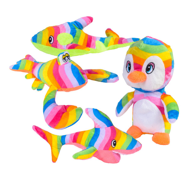 9" Rainbow Sea Assortment Plush