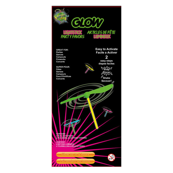 Glow Whirl-A-Copters 4 Pack