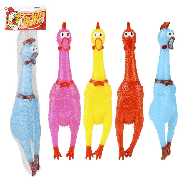 16.5" Screeching Chicken Assorted Colors
