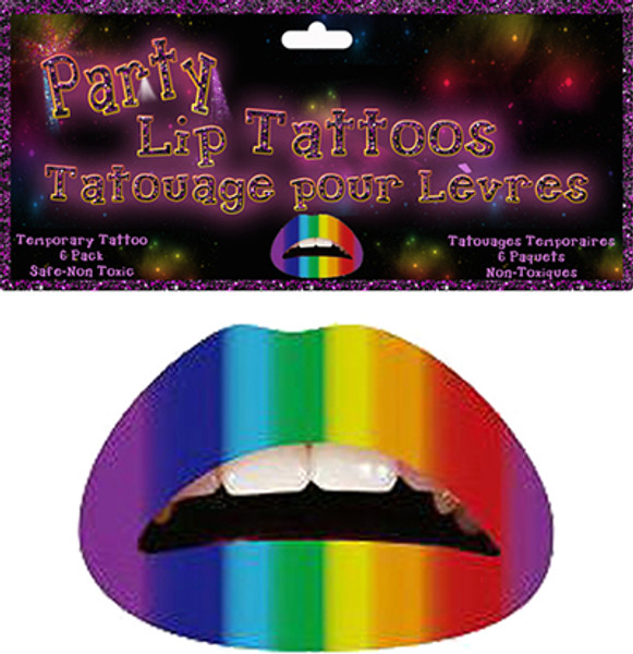 Rainbow Lip Tattoo 6PK