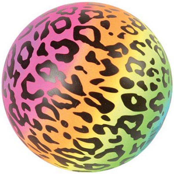 Rainbow Cheetah Print Ball 6"