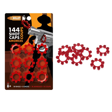 Ring Caps. Amazon 8-shot Ring Caps, 18 Rings/card,b/c Total:144 PC