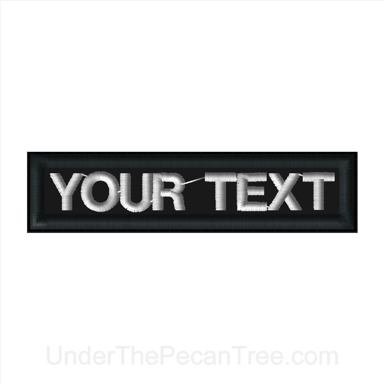 ROADDOCS NAME PATCH BLACK PATCH WHITE TEXT - Under The Pecan Tree