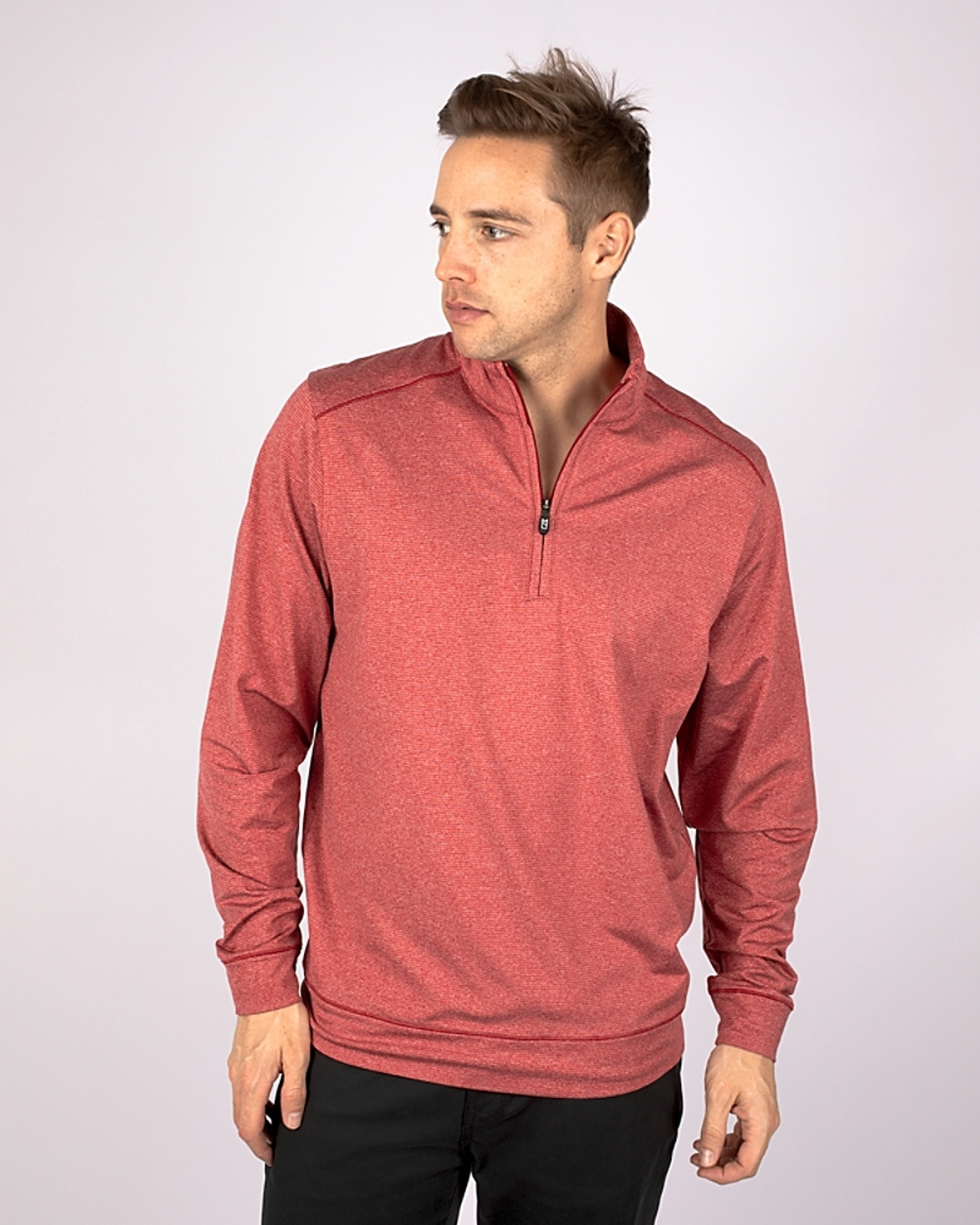 Mens red store quarter zip