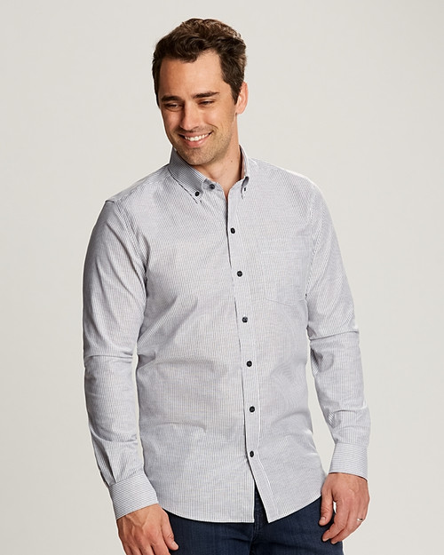 Tailored Fit Stretch Oxford Stripe 13