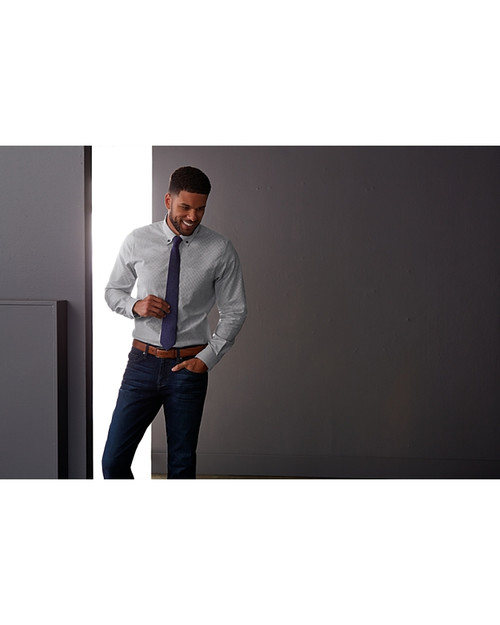 Tailored Fit Stretch Oxford Stripe 4