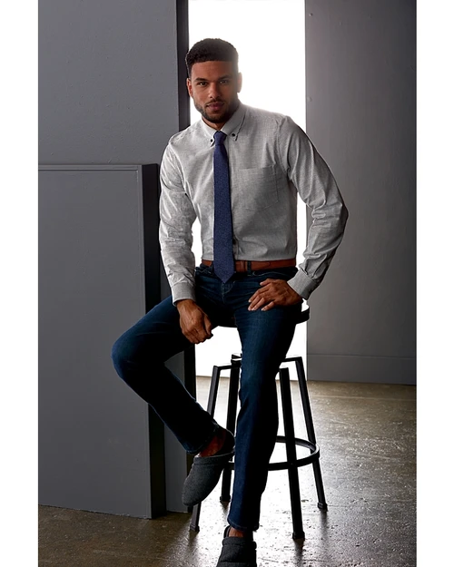 Tailored Fit Stretch Oxford Stripe 5