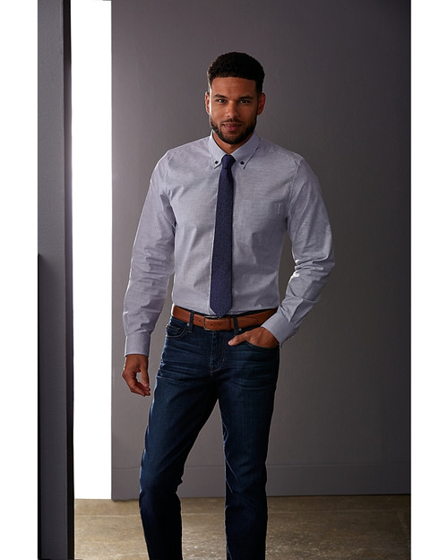Tailored Fit Stretch Oxford Stripe 6