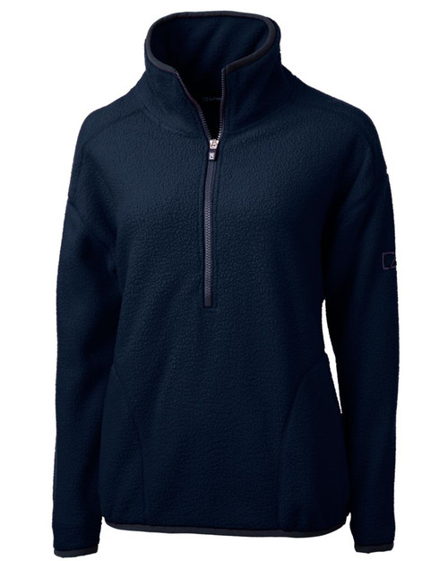 Navy Blue; Cascade Eco Sherpa Women's Fashionable Fleece Pullover