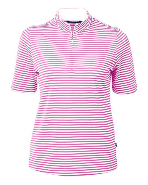Cutter & Buck Virtue Eco Pique Stripe Recycled Womens Top_3