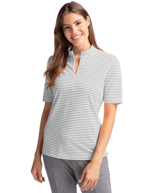 Cutter & Buck Virtue Eco Pique Stripe Recycled Womens Top_6
