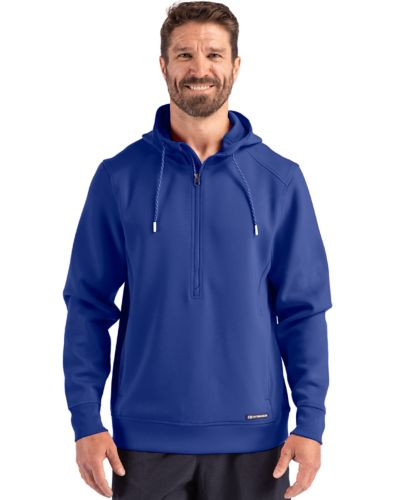 Cutter & Buck Roam Eco Half Zip Recycled Mens Pullover Hoodie 18