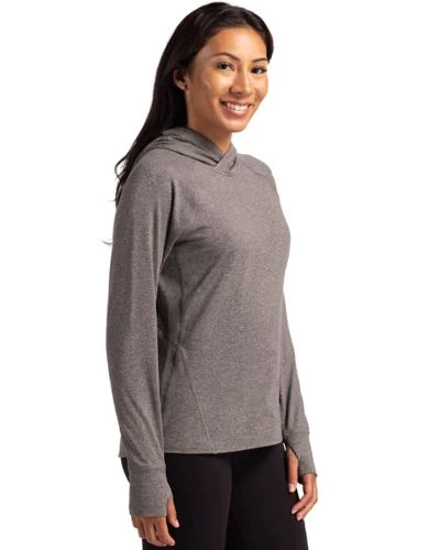 Cutter & Buck Adapt Knit Recycled Womens Heathered Hooded Pullover8