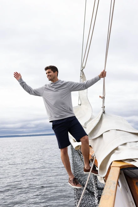 Cutter & Buck Adapt Knit Recycled Mens Heathered Hooded Pullover