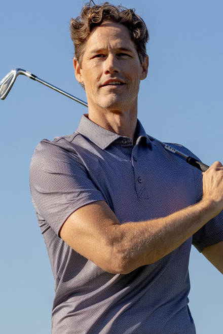 Cutter & Buck Pike Recycled Lattice Print Mens Polo