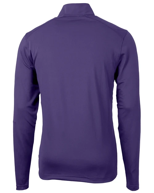 Cutter & Buck Virtue Eco Pique Recycled Quarter Zip Mens Pullover CLP_MANNB_HG 1
