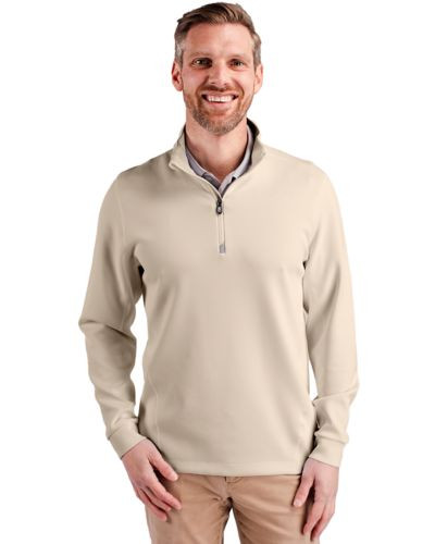 Cutter & Buck Traverse Stretch Eco Quarter Zip Mens Pullover1