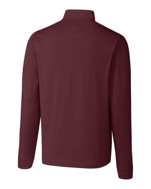 Advantage Zip Mock in burgundy