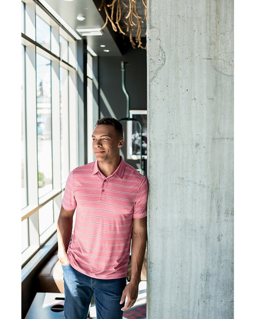 Forge Polo Heather Stripe  2