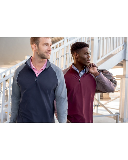 Two men modeling Man modeling Response Hybrid Half-Zip