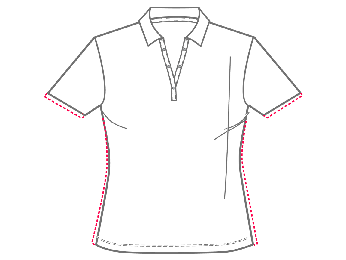 Ladies Relaxed Fit sizing chart