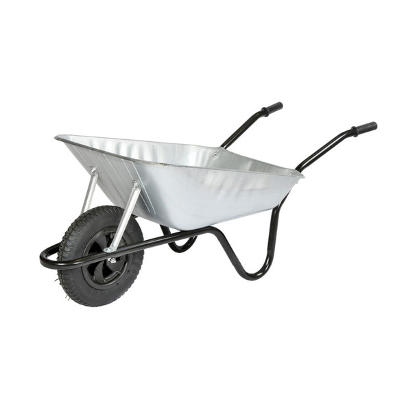 Easiload Galvanised Wheelbarrow - 85 Litre - Solid Tyre