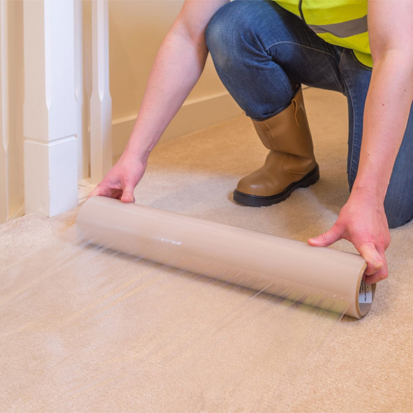 Self-Adhesive Carpet Protection Film - Standard - 600mm x 25m