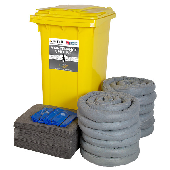 Maintenance Spill Kit - Supplied in Wheelie Bin - 240 Litre