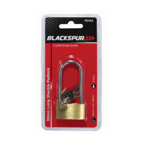 Brass Long Shackle Padlock - 40mm