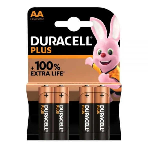 Duracell Plus AAA Batteries - Pack of 4