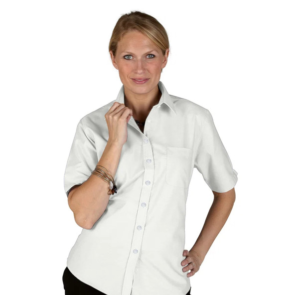 Ranks RK112 Ladies Short Sleeve Deluxe Oxford Shirt