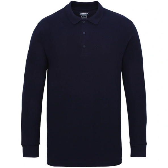 GD048 Premium Long Sleeve Polo Shirt - Navy - (L)
