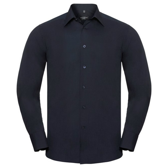 J924M Tailored Long Sleeve Shirt - French Navy - (2XL - 18")