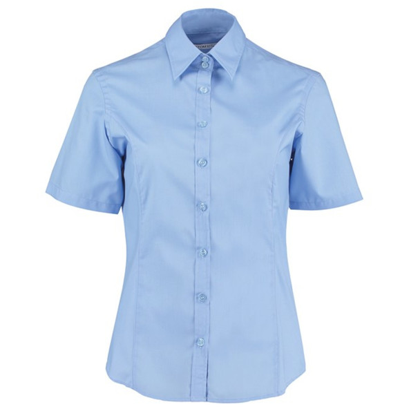 K742F Business Short Sleeve Blouse - Light Blue - (12)