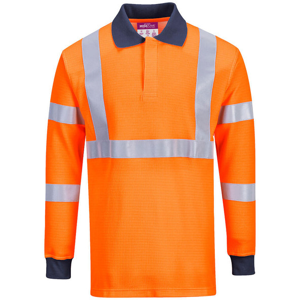 FR76 Flame Resistant RIS Polo Shirt - Orange - Large