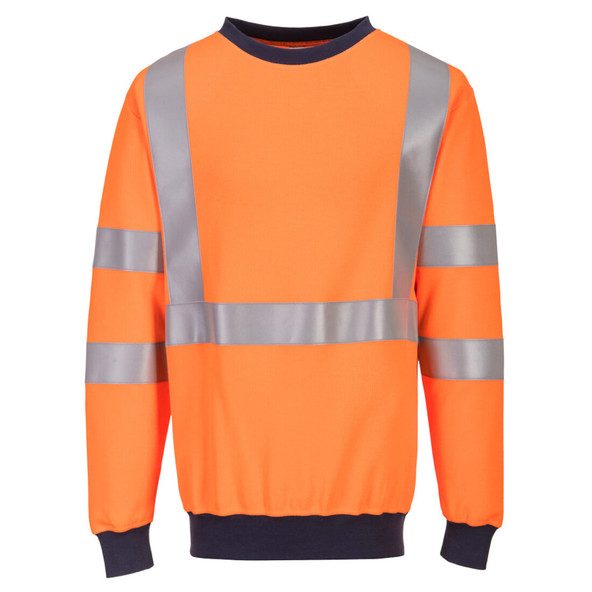 FR703 Flame Resistant RIS Sweatshirt - Orange - Large