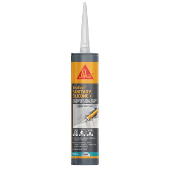 SikaSeal Sanitary Silicone + Bath - White - 295ml 