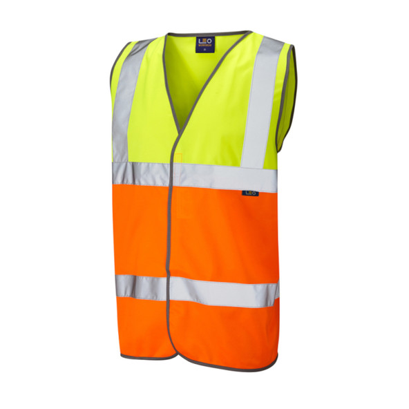 Leo W01 Tarka Hi Vis Waistcoat - Yellow/Orange - (M)