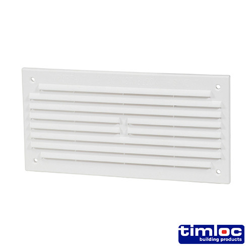 TIMLOC Internal Plastic Louvre Mini Grille Vent - White - 1218W - 166 x 85mm