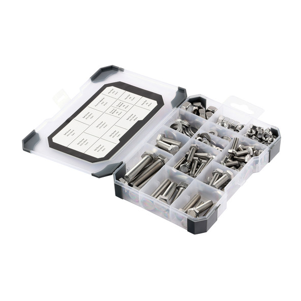 TIMCO Mixed Tray - Set Screws Nuts Washers - Zinc - Tray of 199