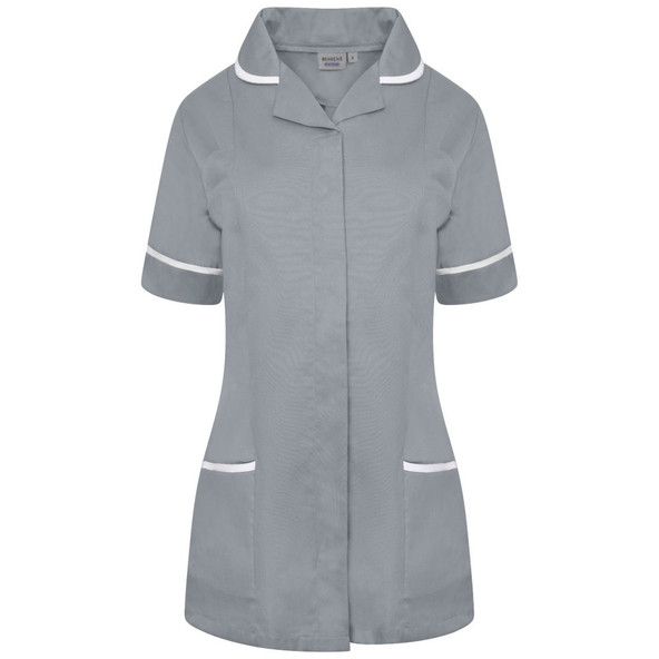 FM0103 - Ladies Round Collar Tunic - Pale Grey - (26)