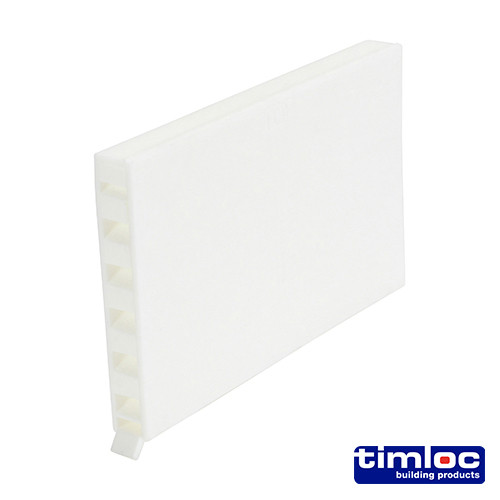 TIMLOC Cavity Wall Weep Vent - White - 1143WH - 65 x 10 x 100mm - Box of 50