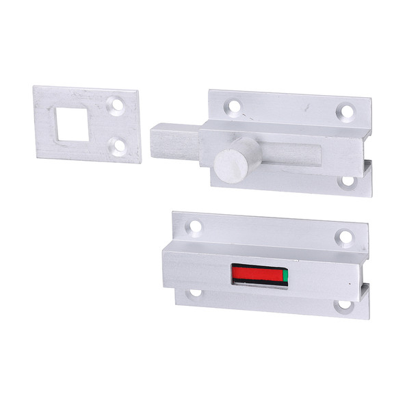 TIMCO Bathroom Indicator Bolt - Satin Anodised Aluminium - 66 x 32mm