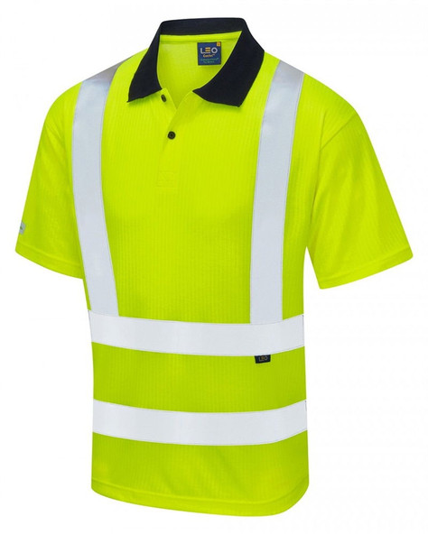 Leo P01 Croyde EcoViz Polo Shirt - Yellow - (XL)