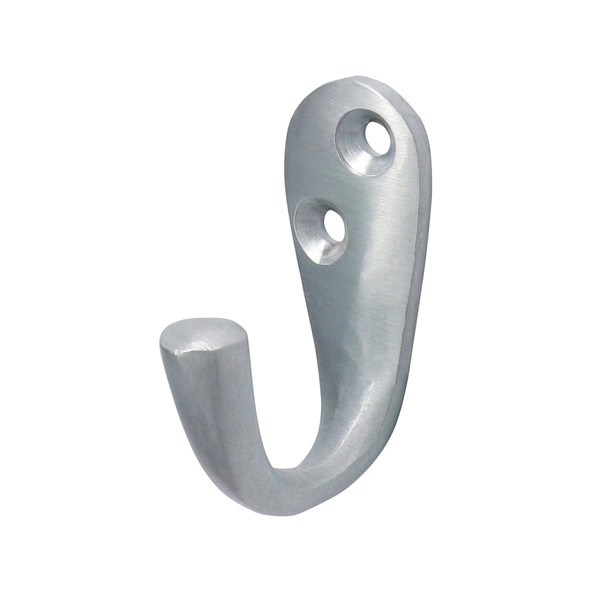TIMCO Single Robe Hook - Satin Chrome - 44 x 18mm