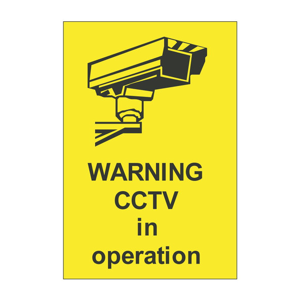 Warning CCTV in operation 400mm x 300mm - 1mm Rigid Plastic Sign