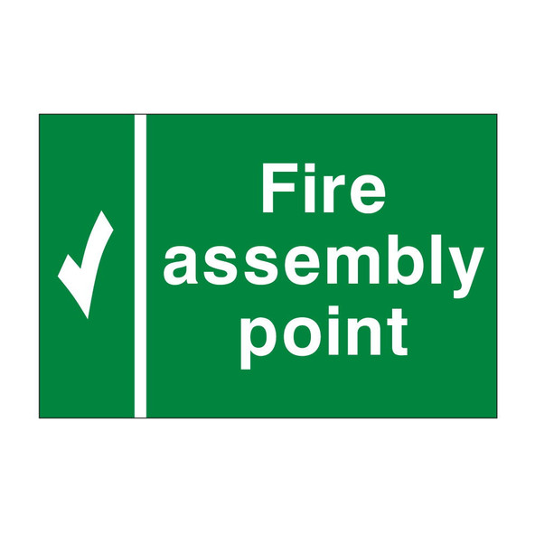 Fire assembly point 600mm x 450mm - 1mm Rigid Plastic Sign